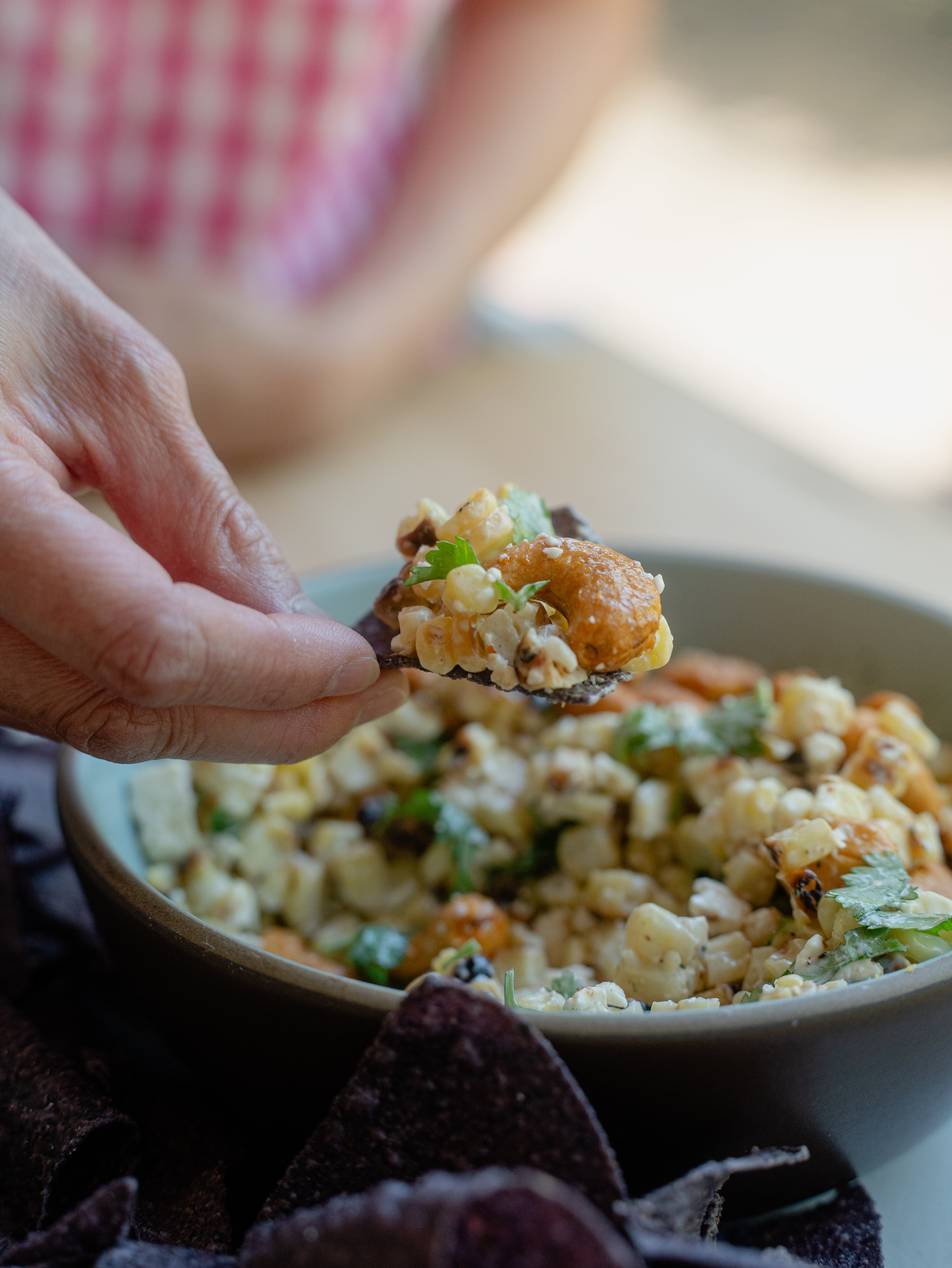 Easy Elote Recipe with Chili Lime Cashews