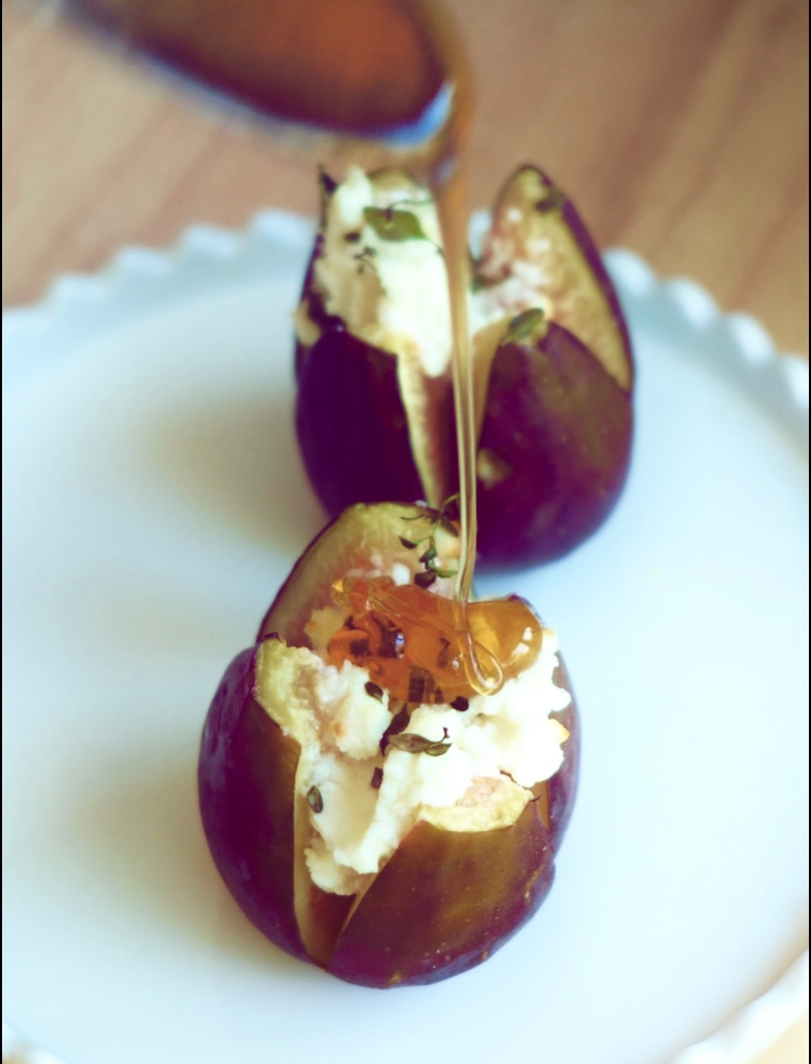 Fig Goat Cheese with Rosemary Maple Almonds