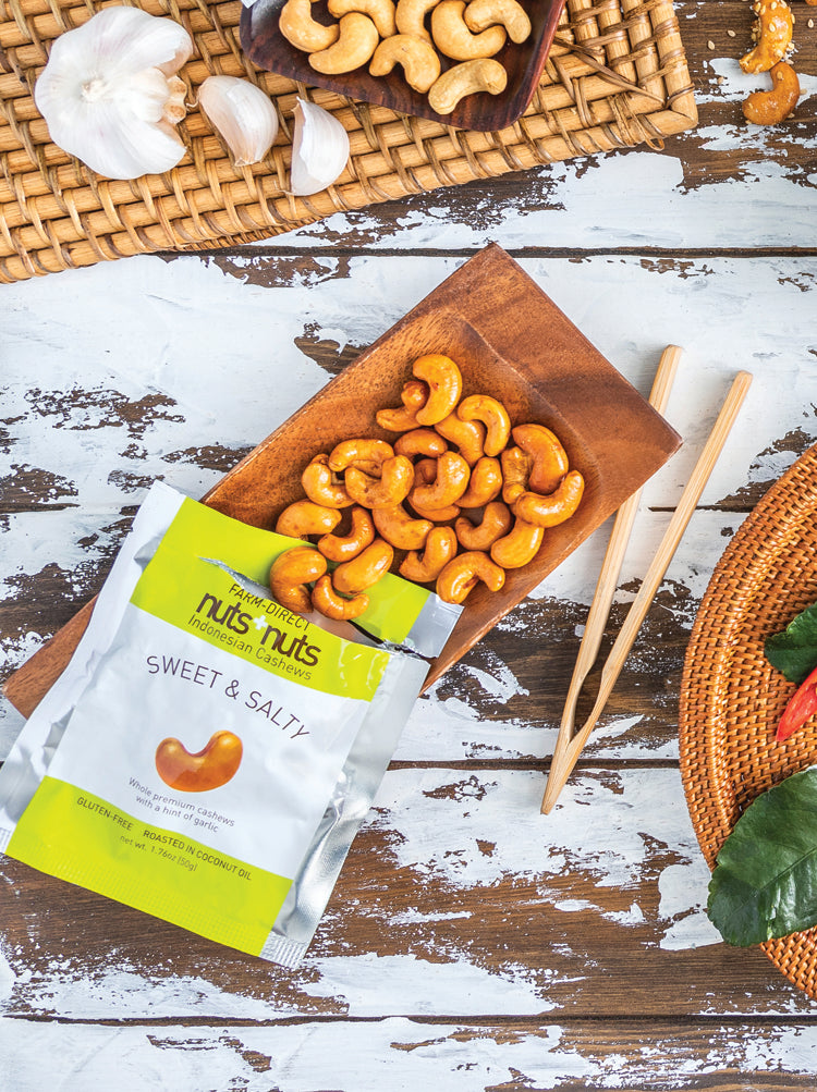 Sweet and Salty Indonesian cashew snack pack