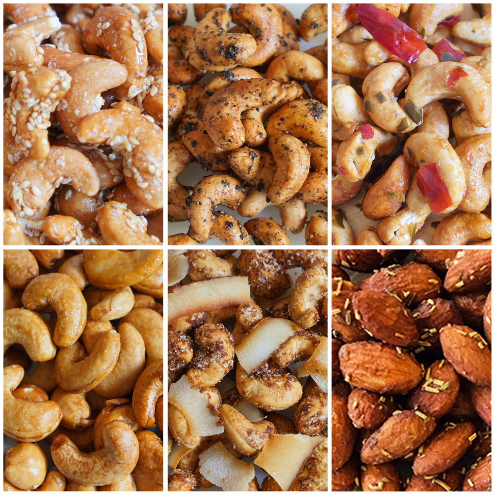 Six Flavors of Nuts Plus Nuts Indonesian Cashews