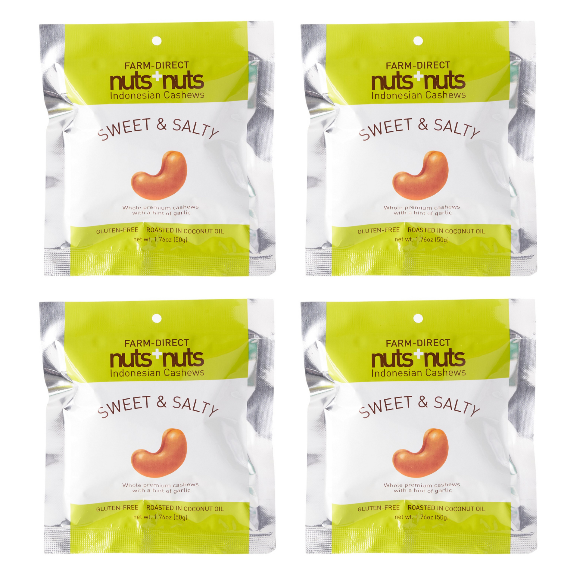 Sweet and Salty Indonesian cashew snack pack - 4 packs