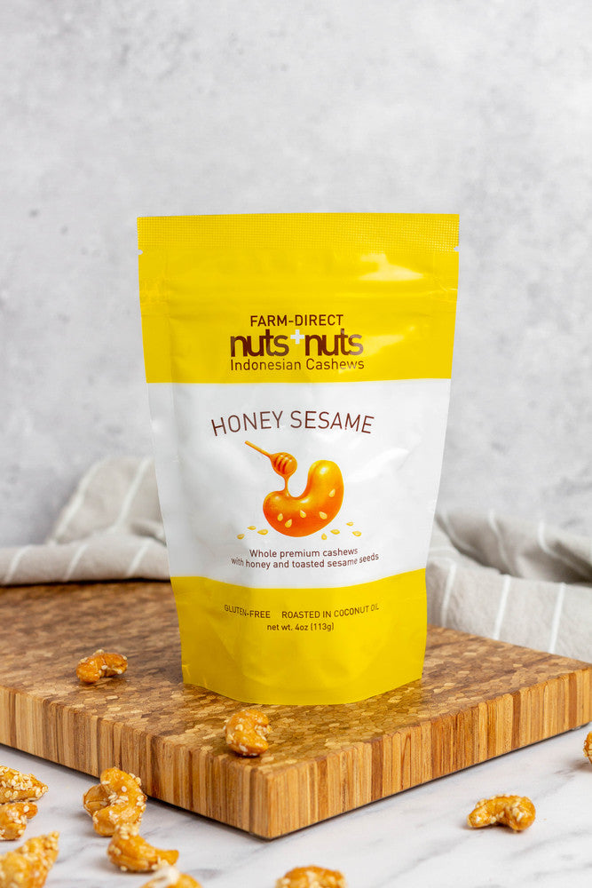 honey sesame Indonesian cashew bag